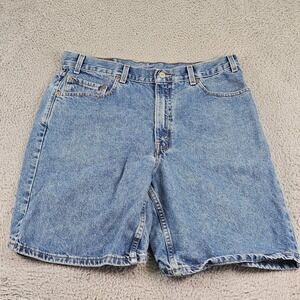 Levi's Denim Shorts Mens 36 Blue 550 Relaxed Fit Stonewash 100% Cotton 5-Pocket